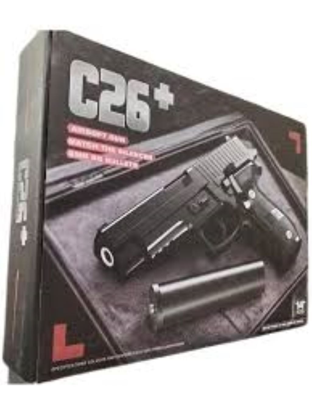 Пістолет металевий на кульках у коробці 26*19*6см C26+ Китай