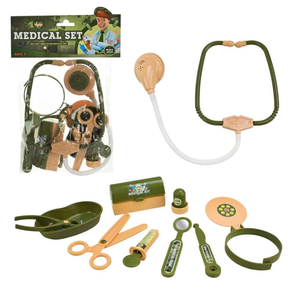 Набір лікаря 10предметів у пакеті 19*17*2см 1612 Китай