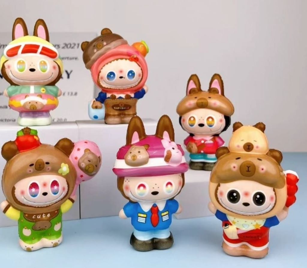 Антистрес сквіш паралон Лабуба в сітці мікс видів і кольорів LB15403 Китай