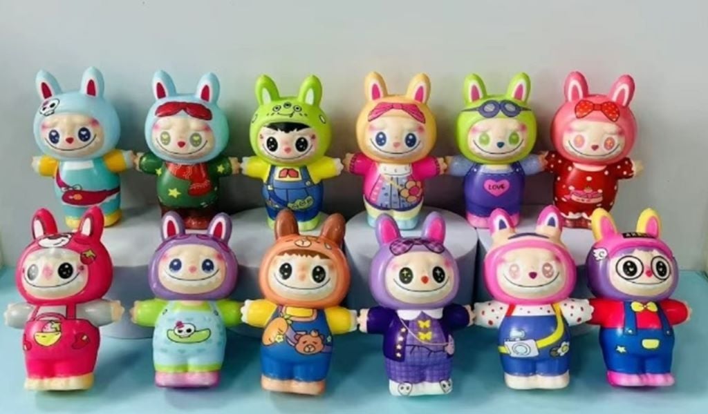 Антистрес сквіш паралон Лабуба в сітці мікс видів і кольорів LB15404 Китай