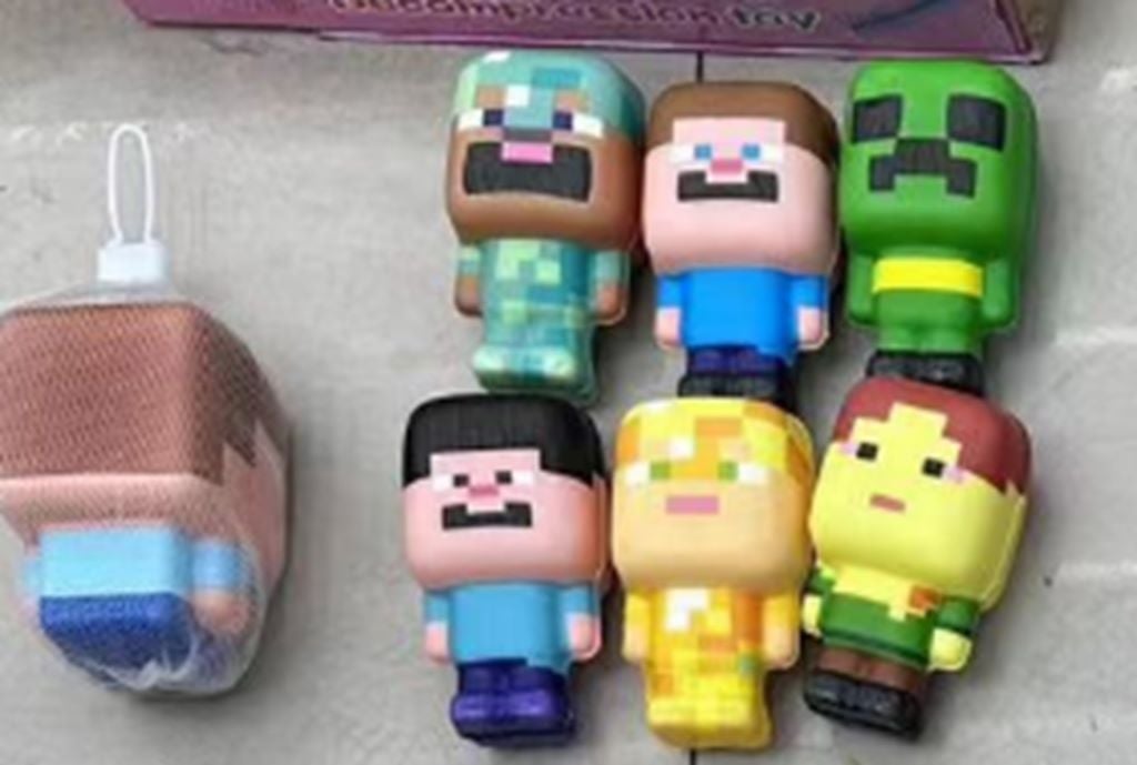 Антистрес сквіш паралон Майнкрафт в сітці мікс видів і кольорів MW15401 Китай