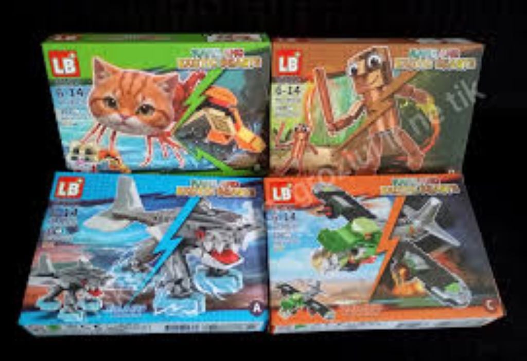 Конструктор типу лего від 95 до 102 ел Brain Rot у коробці 20*14*4см мікс видів LB9136 LB