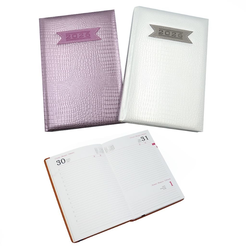 Щотижневик датований 2026р A5 Крокодилова шкіра 168 сторінок лінія мікс кольорів 110025DL Josefotten