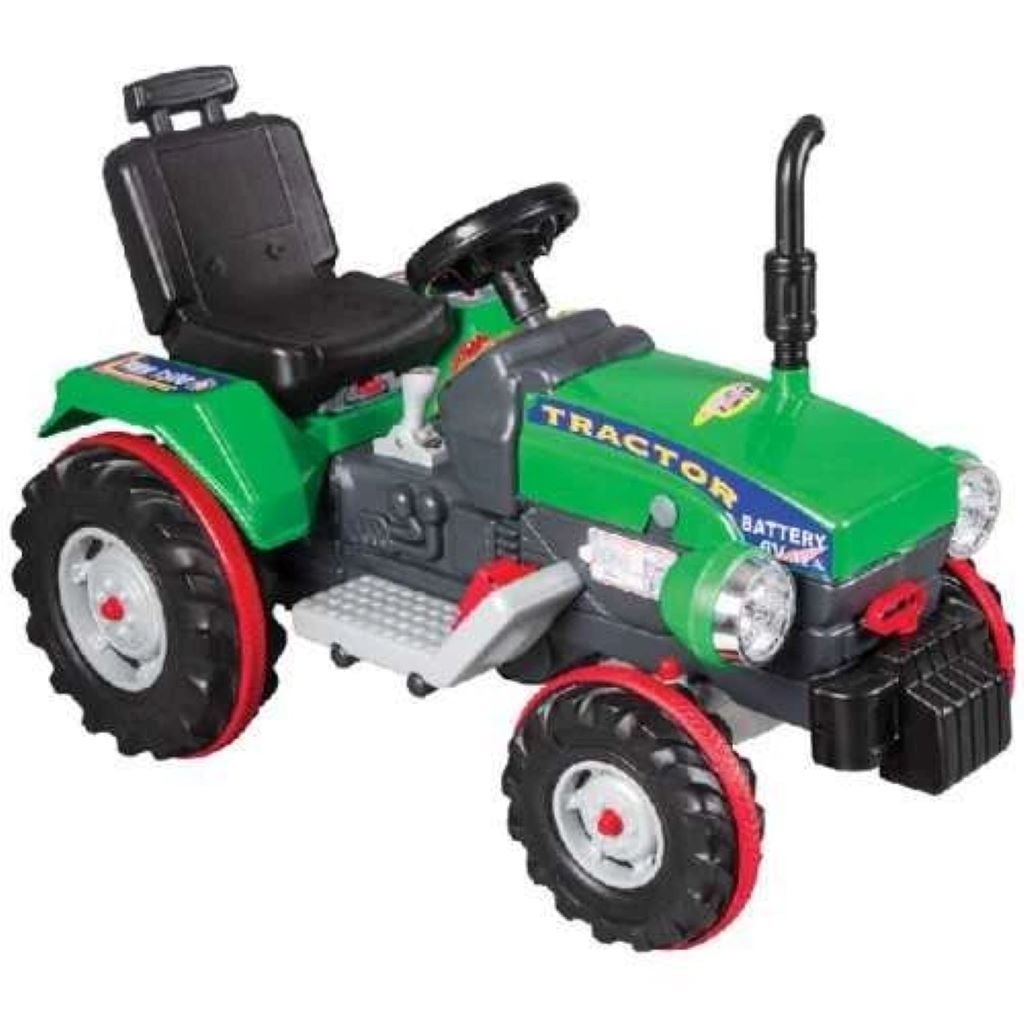Трактор електричний акум 12V колеса EVA  зелений 05-210 Pilsan