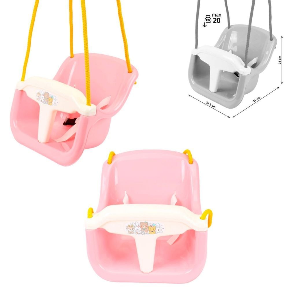 Гойдалка підвісна пластик з ременем рожева 2123 Технок