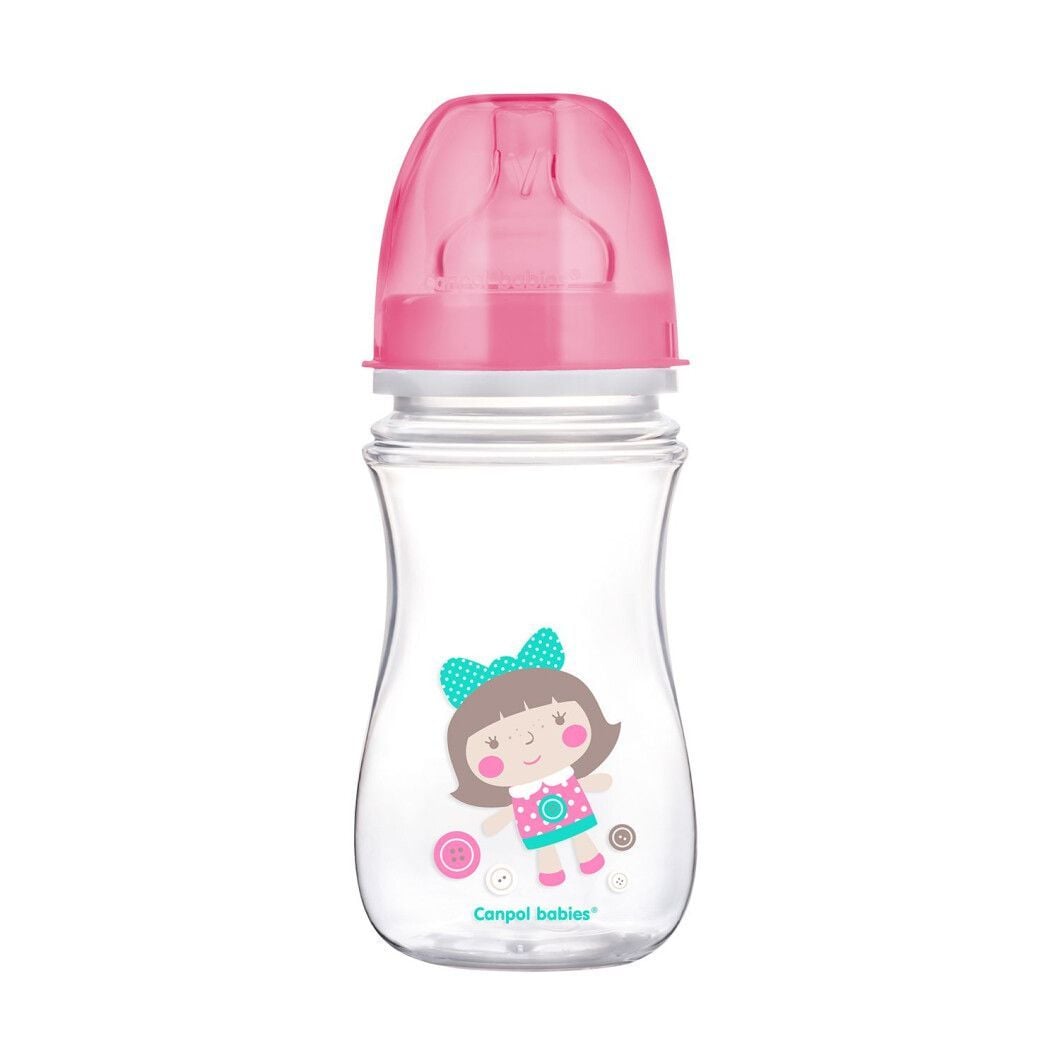 Пляшечка з широким отвором антиколікова EasyStart Кольорові звірята 240мл 35/206 canpol