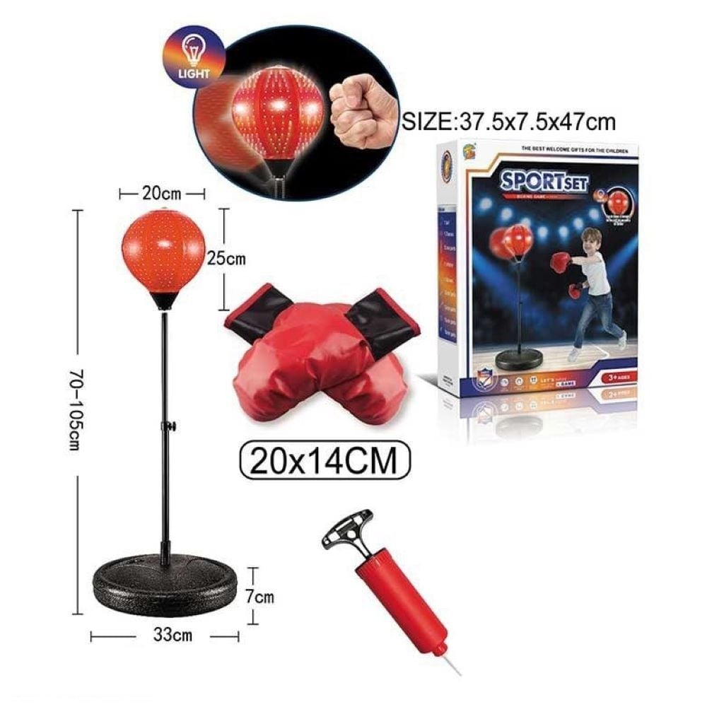 Бокс груша  на стійці 70*105см рукавички в коробці 47*37*7,5см ZG270-469 Китай