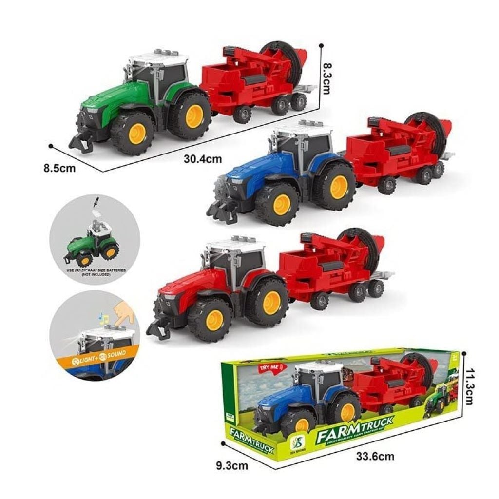 Комбайн інерція з причепом звук 33*12*9см 0488-604D Китай