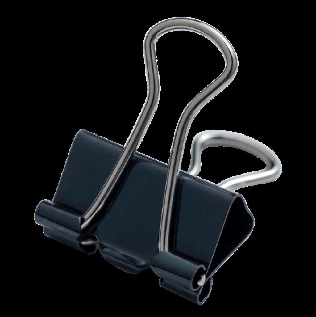 Біндер 19мм чорний металевий 1шт у коробці 80195 JILIANG