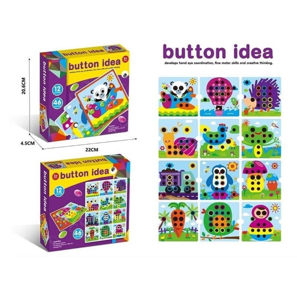 Мозаїка пізнавальна 46ел 12карток в коробці 17*17*4см 3D526 button idea