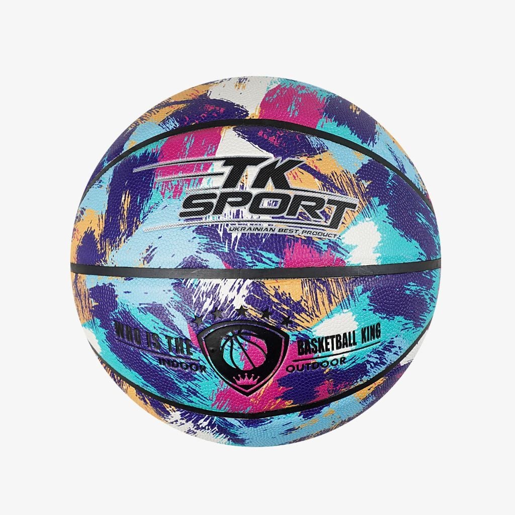 М'яч баскетбольний №7 PU 550гр TK Sport мікс кольорів C70357 Китай