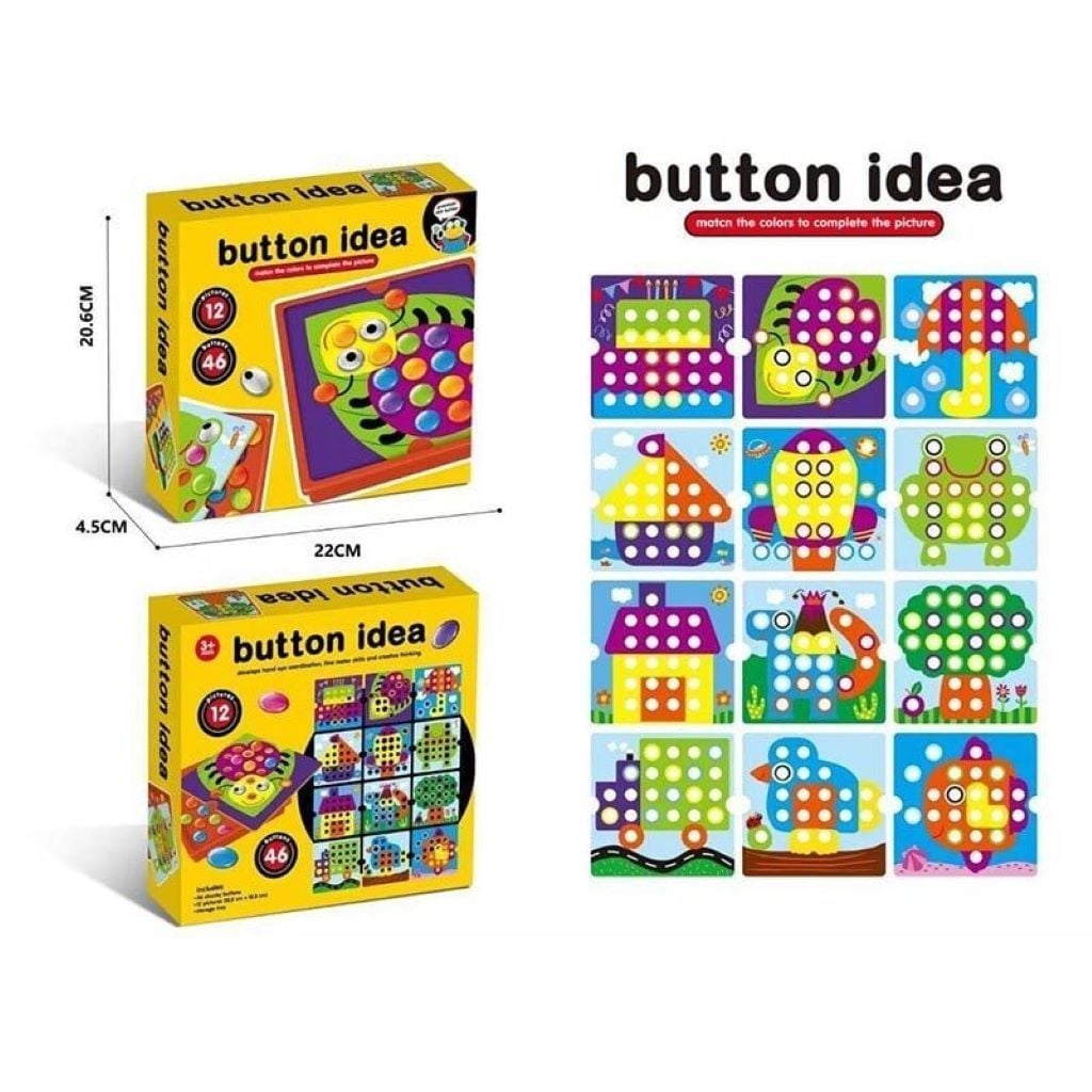 Мозаїка пізнавальна 46ел 12карток в коробці 17*17*4см 3D527 button idea