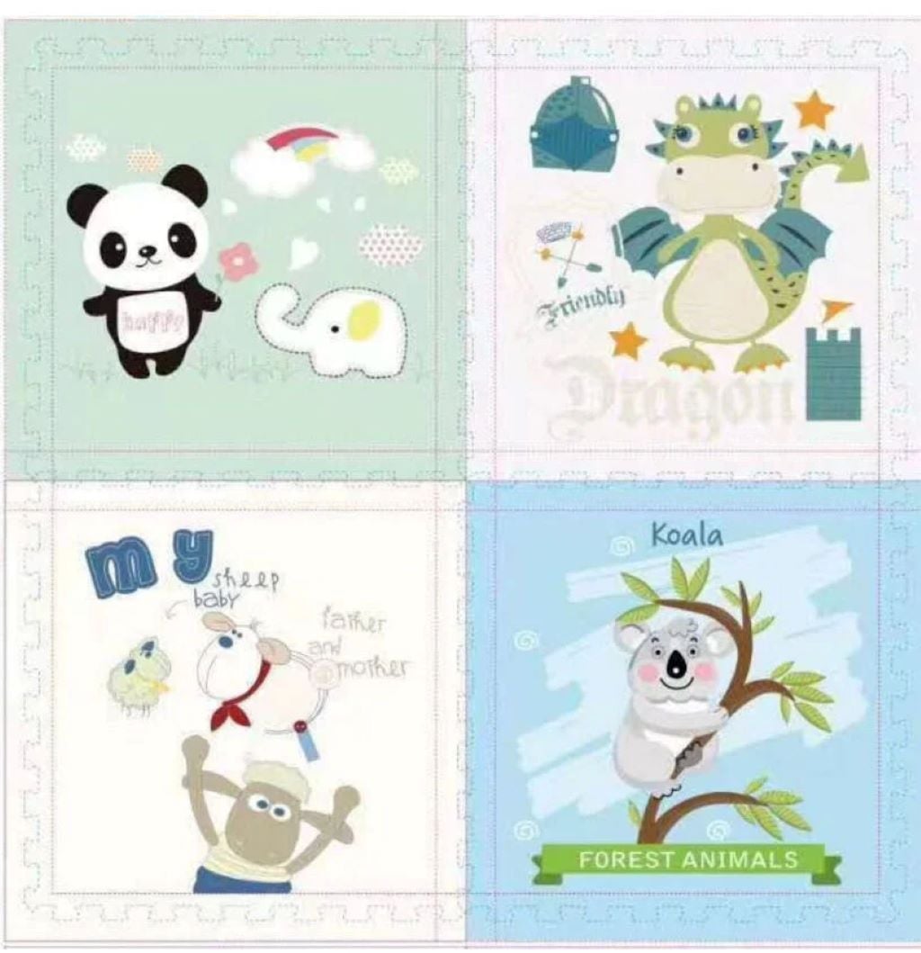 Килим-пазл 60*60см 4шт у плівці C73913 Китай