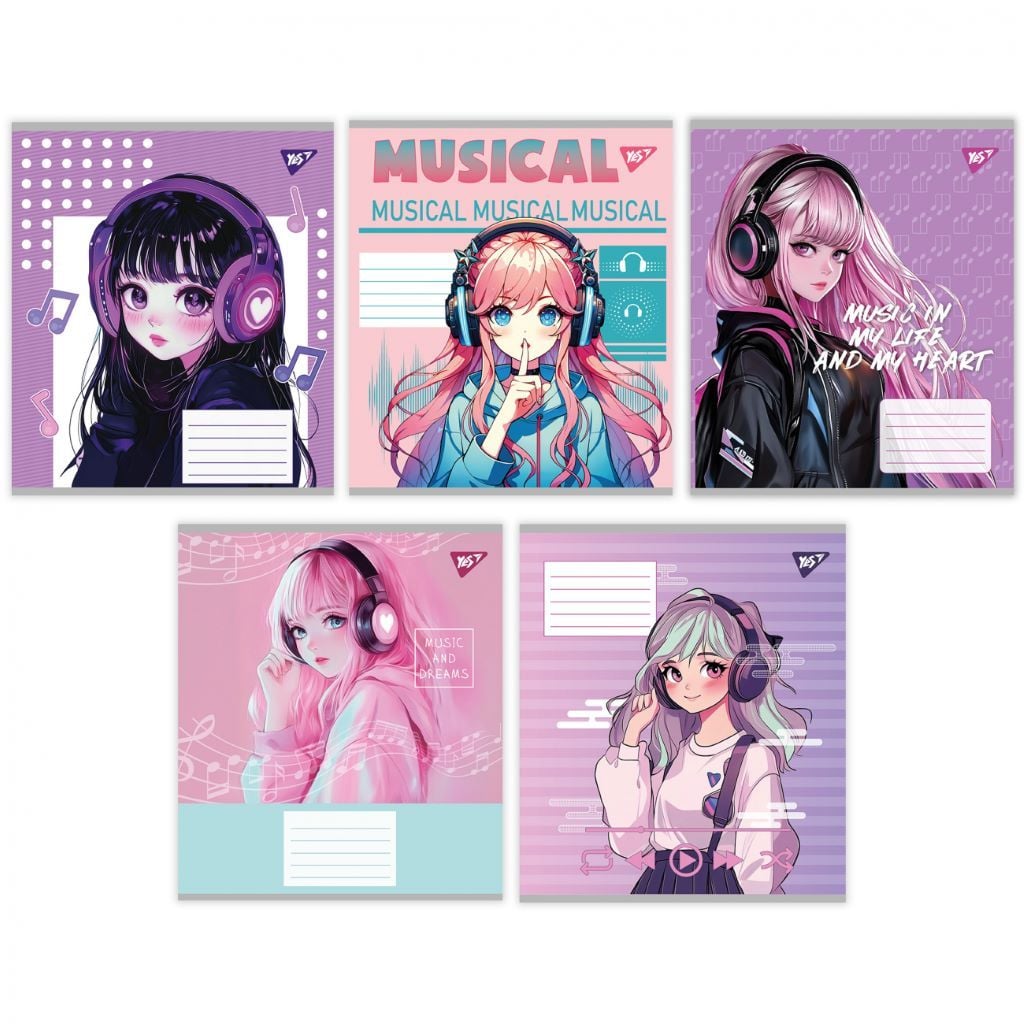 Зошит для нот А5 12 аркушів скоба 767437 Yes