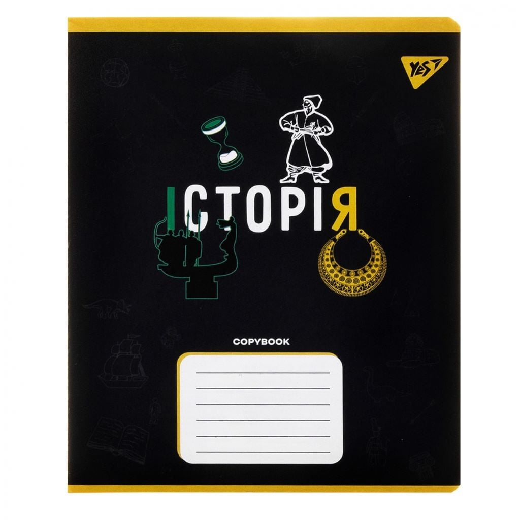 Зошит 48арк клітинка A5 Історія тверда обкладинка чорна 767470 Yes