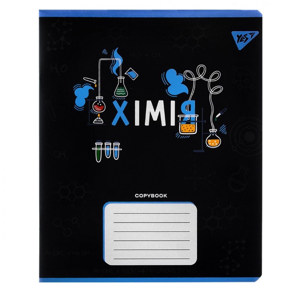 Зошит 48арк лінія A5 Хімія тверда обкладинка чорна 767465 Yes