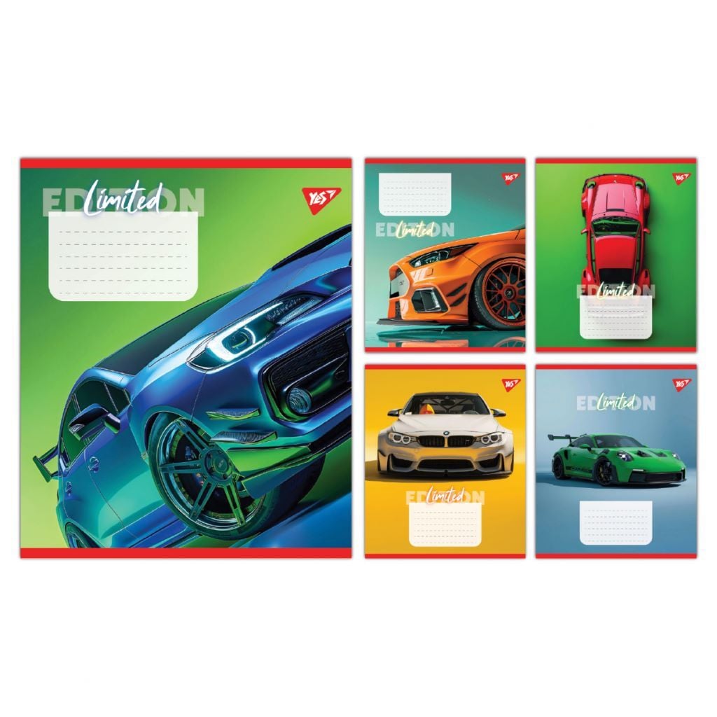 Зошит 36арк клітинка A5 тверда обкладинка мікс видів 767921 Yes