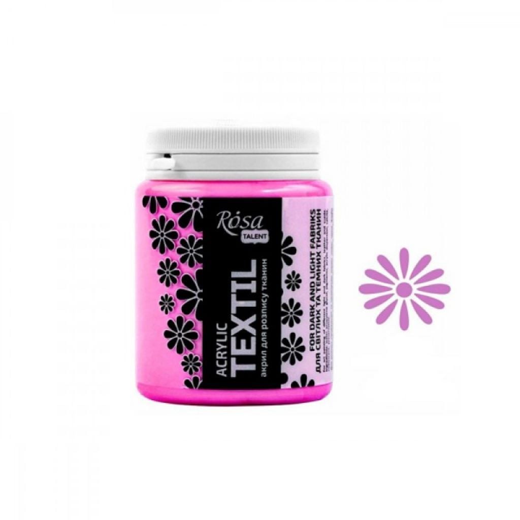Фарба для тканини 80мл акрилова бузковий 26348032 Rosa