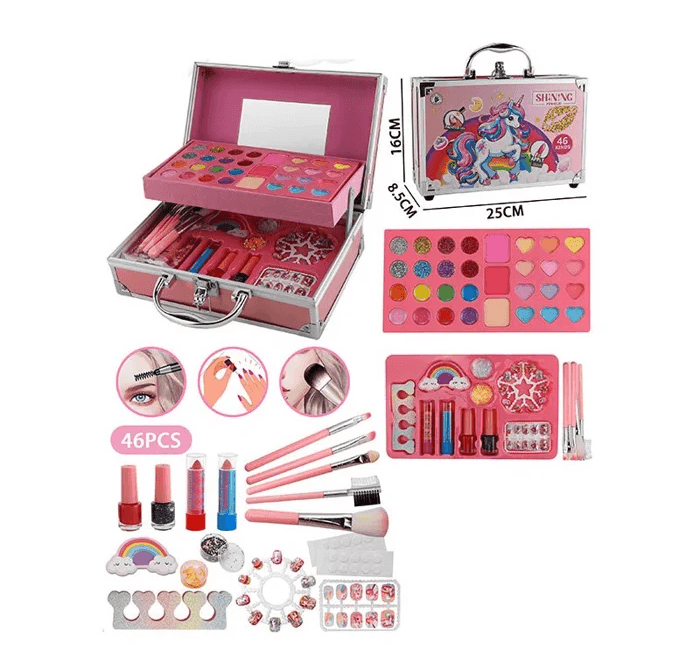 Косметика Єдиноріг 2 яруси тіні помада лак аксесуари у валізі 33*25*5,5см B360 Китай