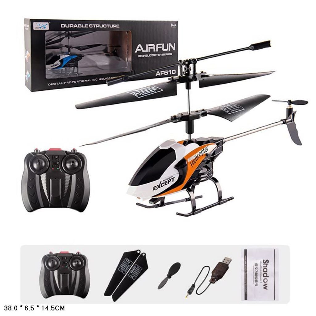 Гелікоптер  р/к акумулятор в коробці 38*7*15см AF610-3 Китай