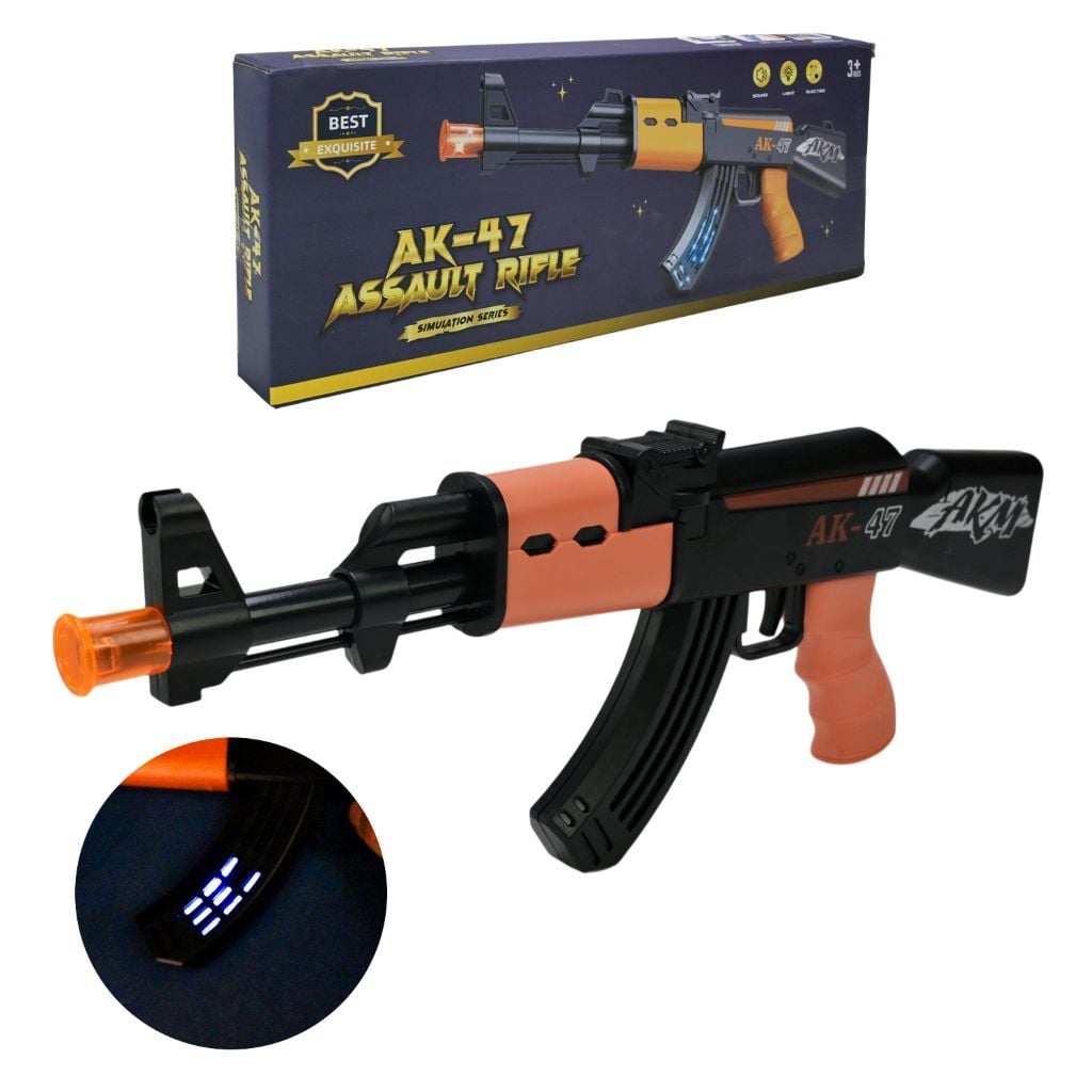 Автомат на бат звук світло кулі в коробці 35*13*3см 5572 Китай