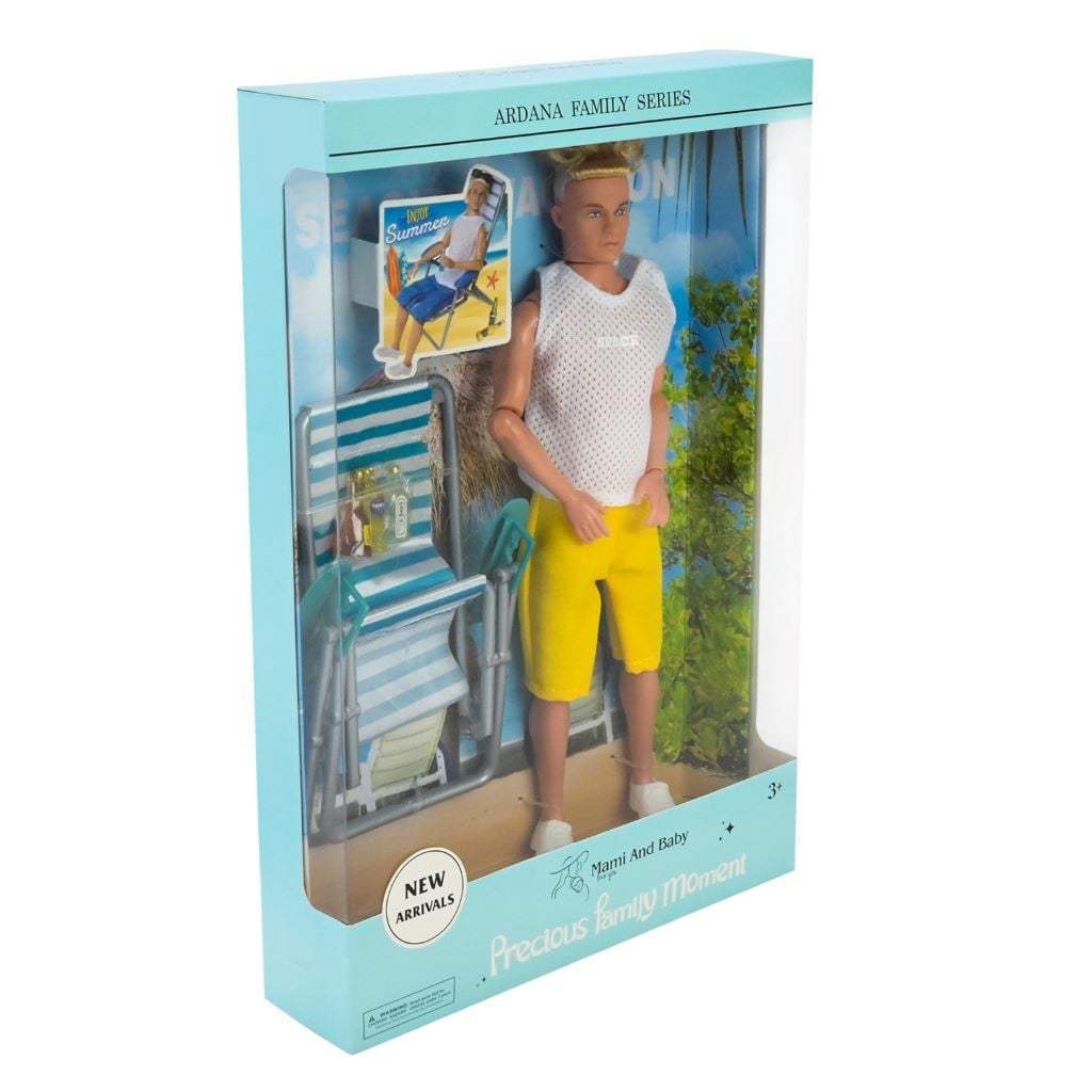 Лялька Кен 30см з аксессуарами розкладний стілець в коробці 36*30*6см A795B-1/2 Defa lucy