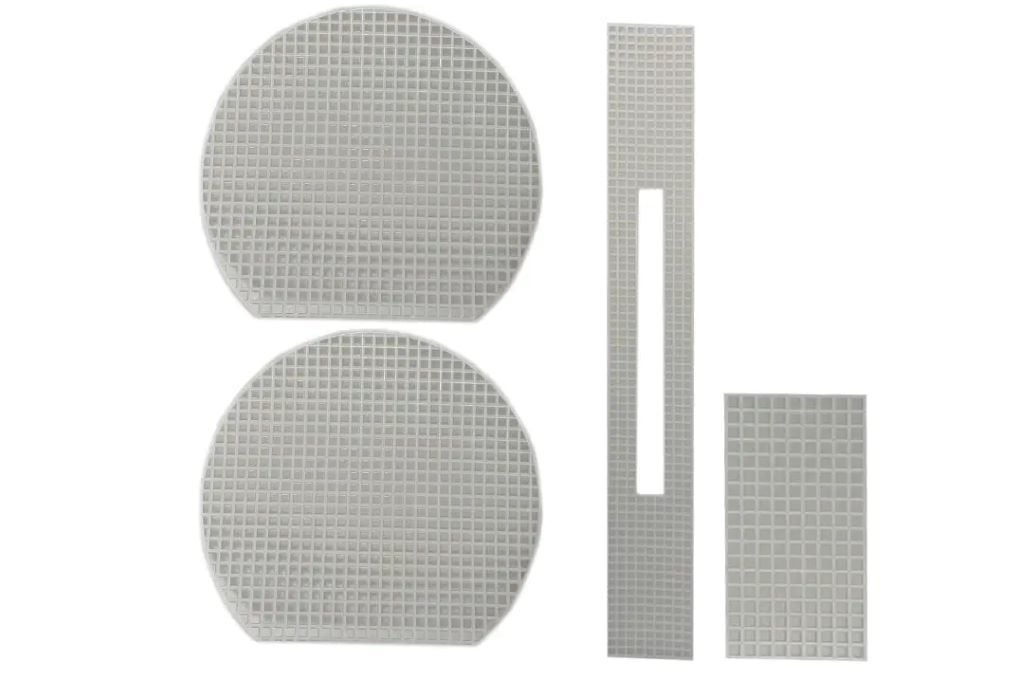 Пластикова канва для сумки 17,5см напівкругла біла 68-43 Китай