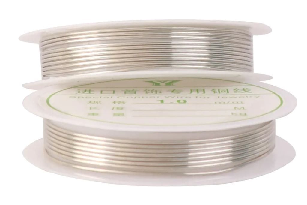 Дріт мідний для рукоділля 1мм 1,2м срібло/золото 67304 Китай