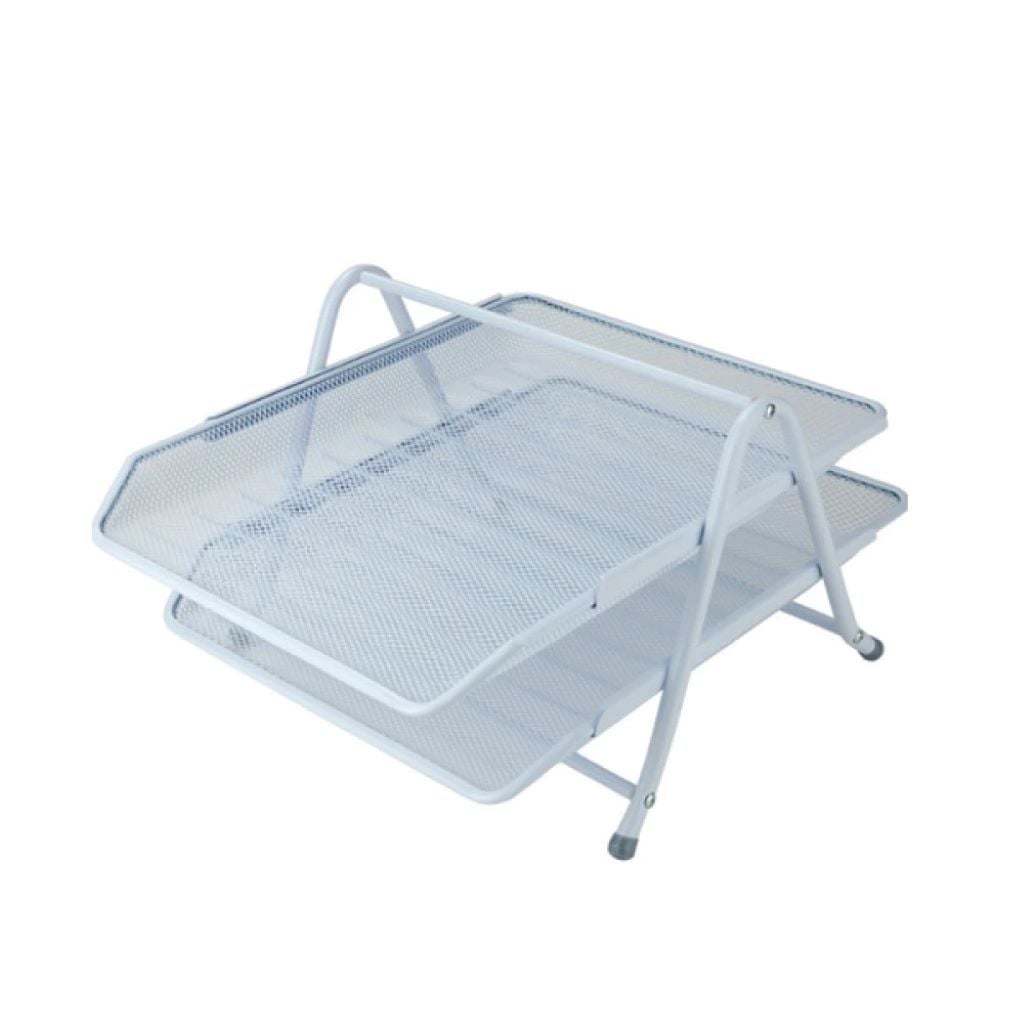 Лоток горизонтальний 350*305*212мм 2 яруси металевий білий у коробці 2121-21-A Axent