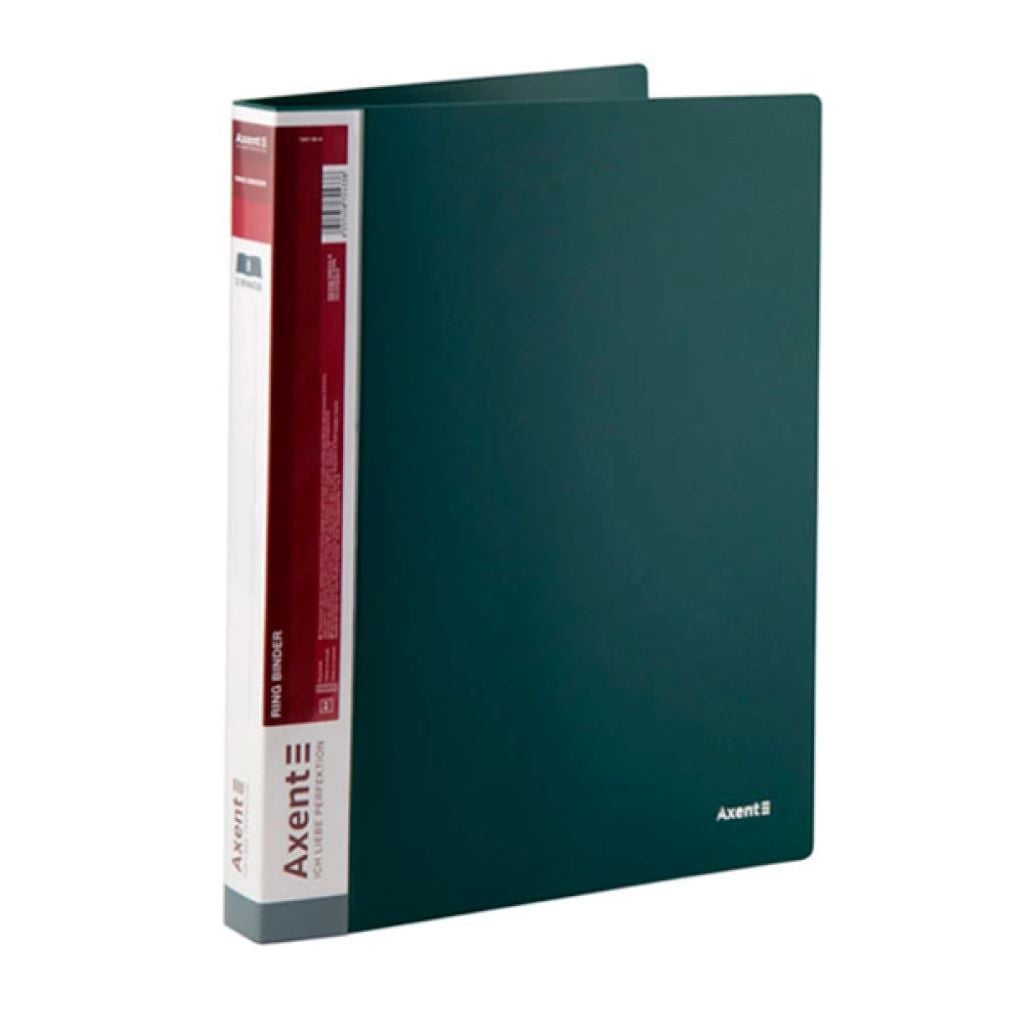 Папка А4 пластик на 2 кільця 25мм карман сіра 1207-05-А Axent