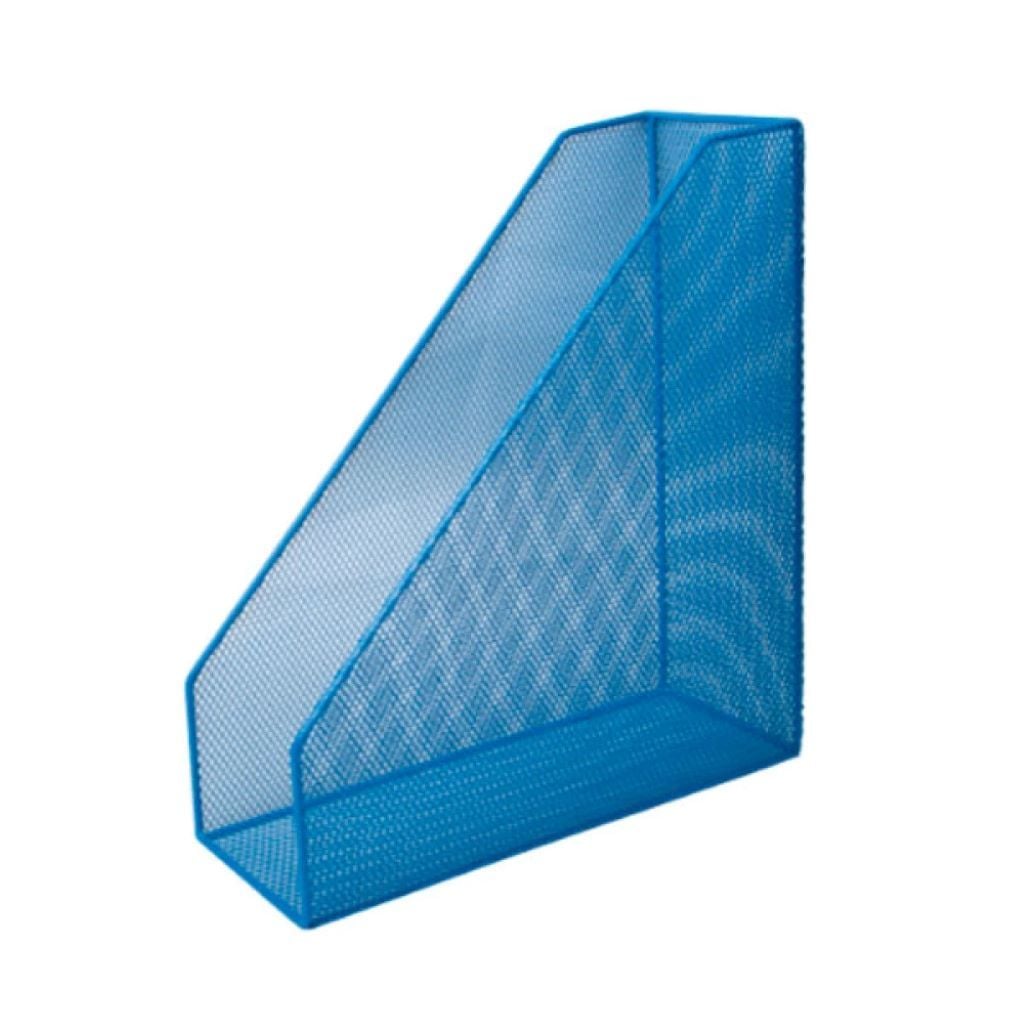 Лоток для паперу вертікальний металева сітка синіій BM6260-02 Buromax