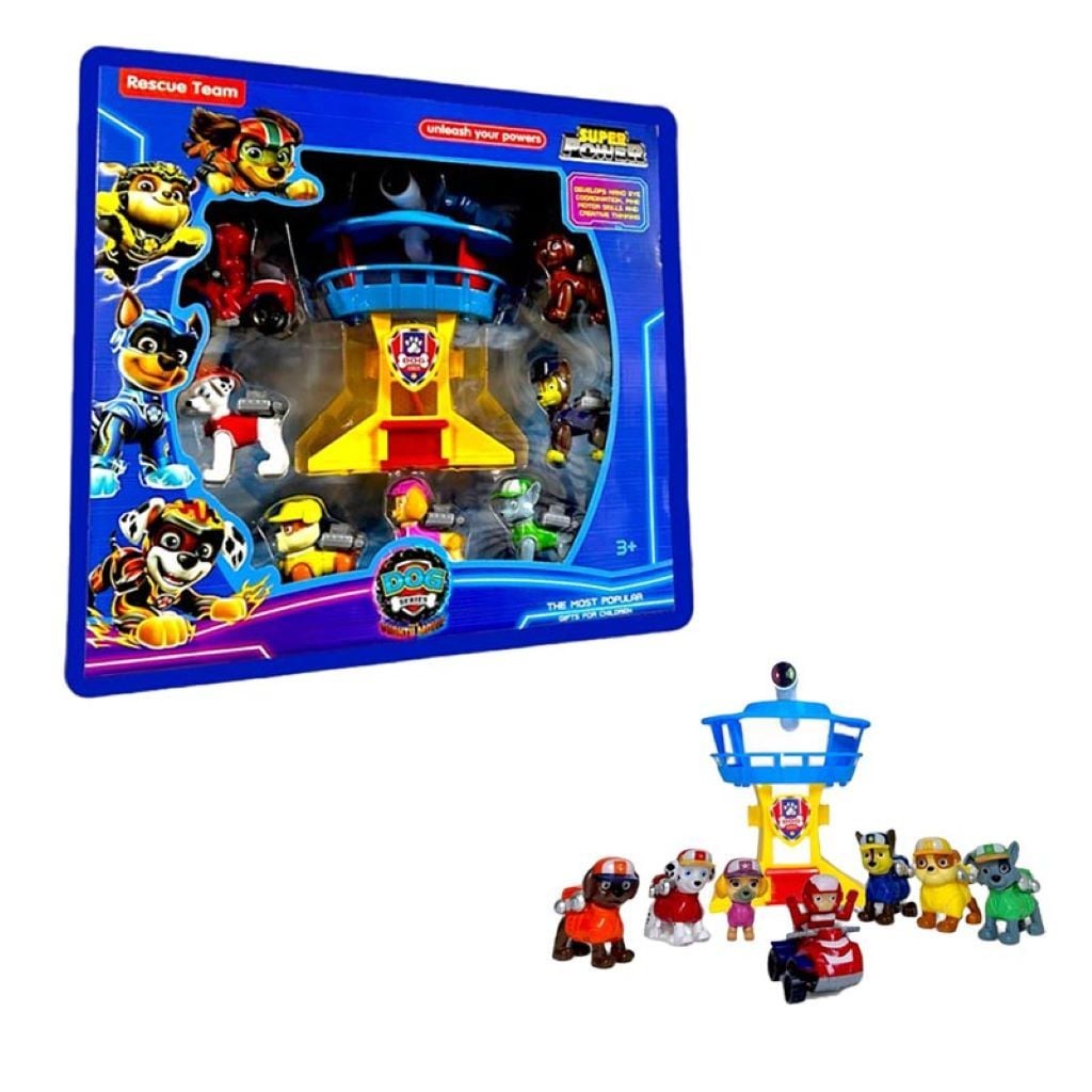 Герої типу Щенячий патруль набір 7 героїв техніка база в коробці 29*27*5см H05 Китай