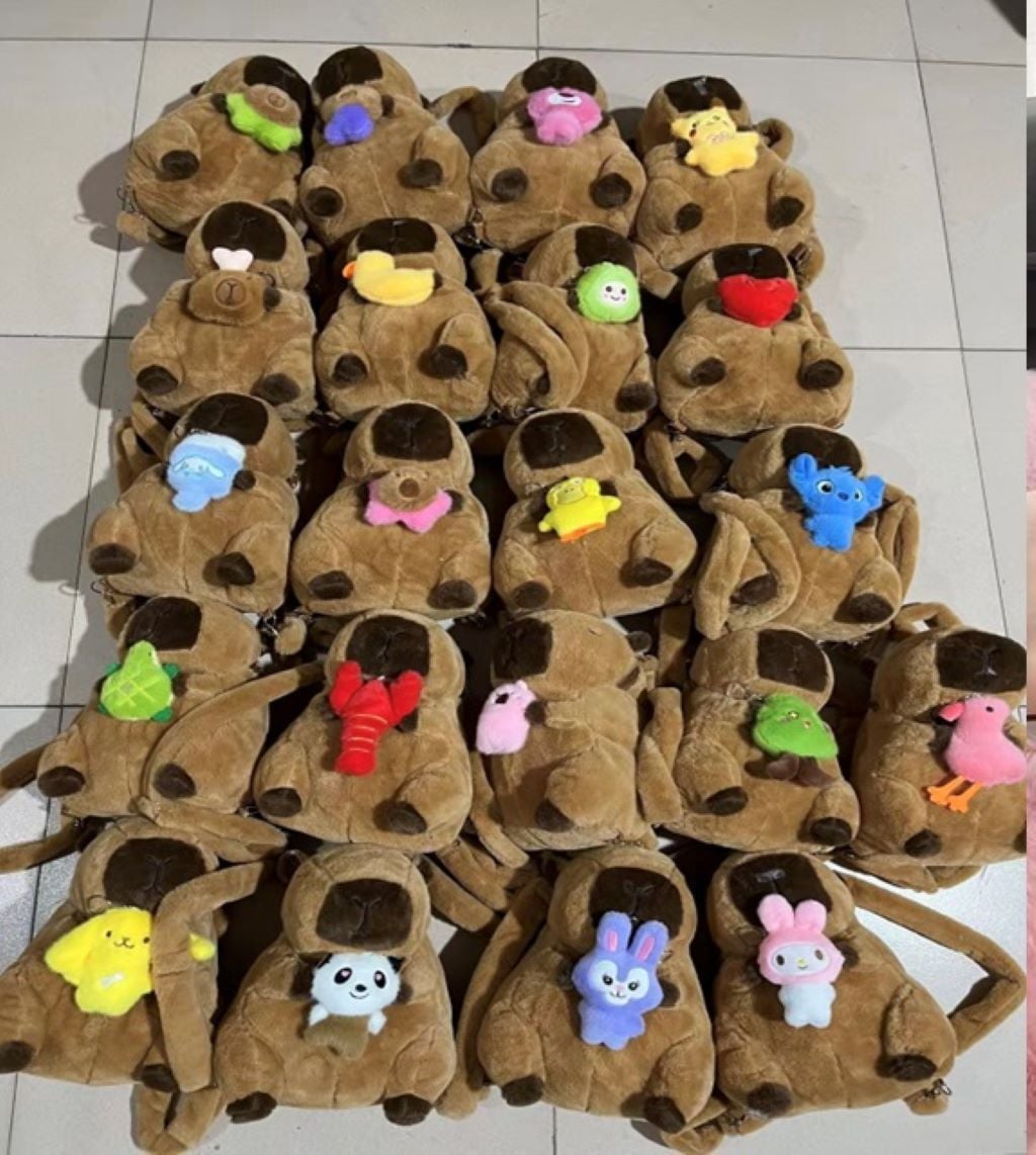 Рюкзак Капібара з брелком 30см хутро CB15501 Китай