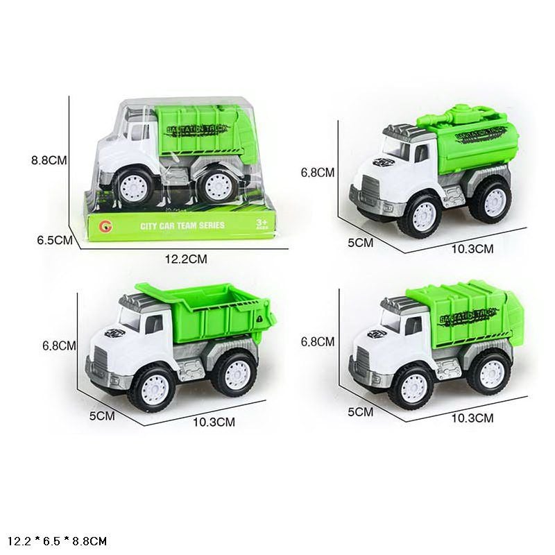 Машина Міські служби 10см у слюді 12*90*7см мікс видів 9841F Китай