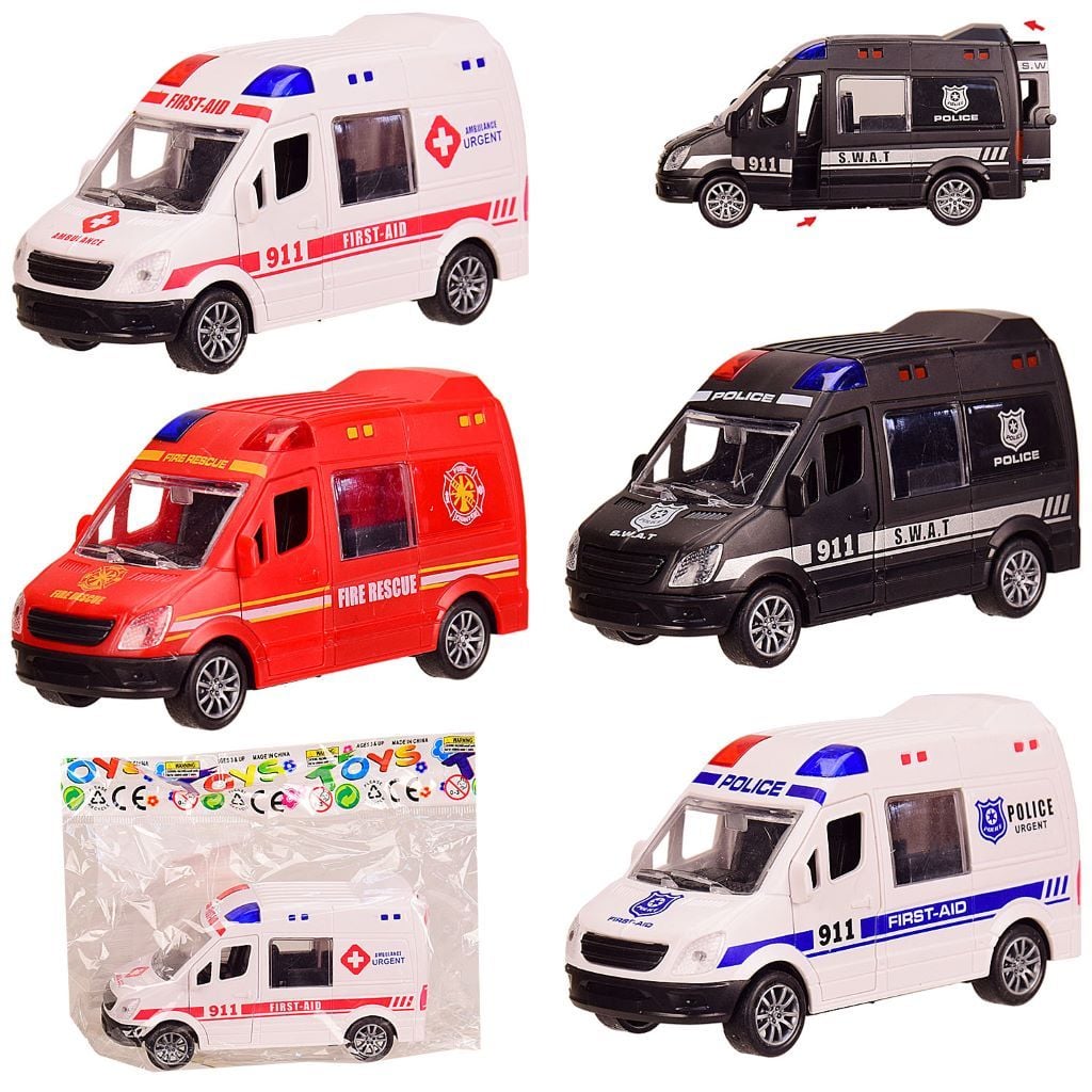 Машина Міські служби 911 12см інерція у пакеті JW567-019 Китай