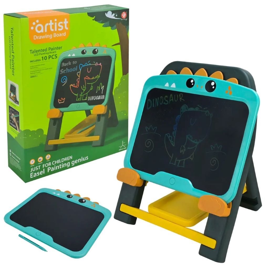 Мольберт для малювання двосторонній 32,5*30*41см у комплекті 2 стилуси у коробобці 42*9*33см 050-79 Китай