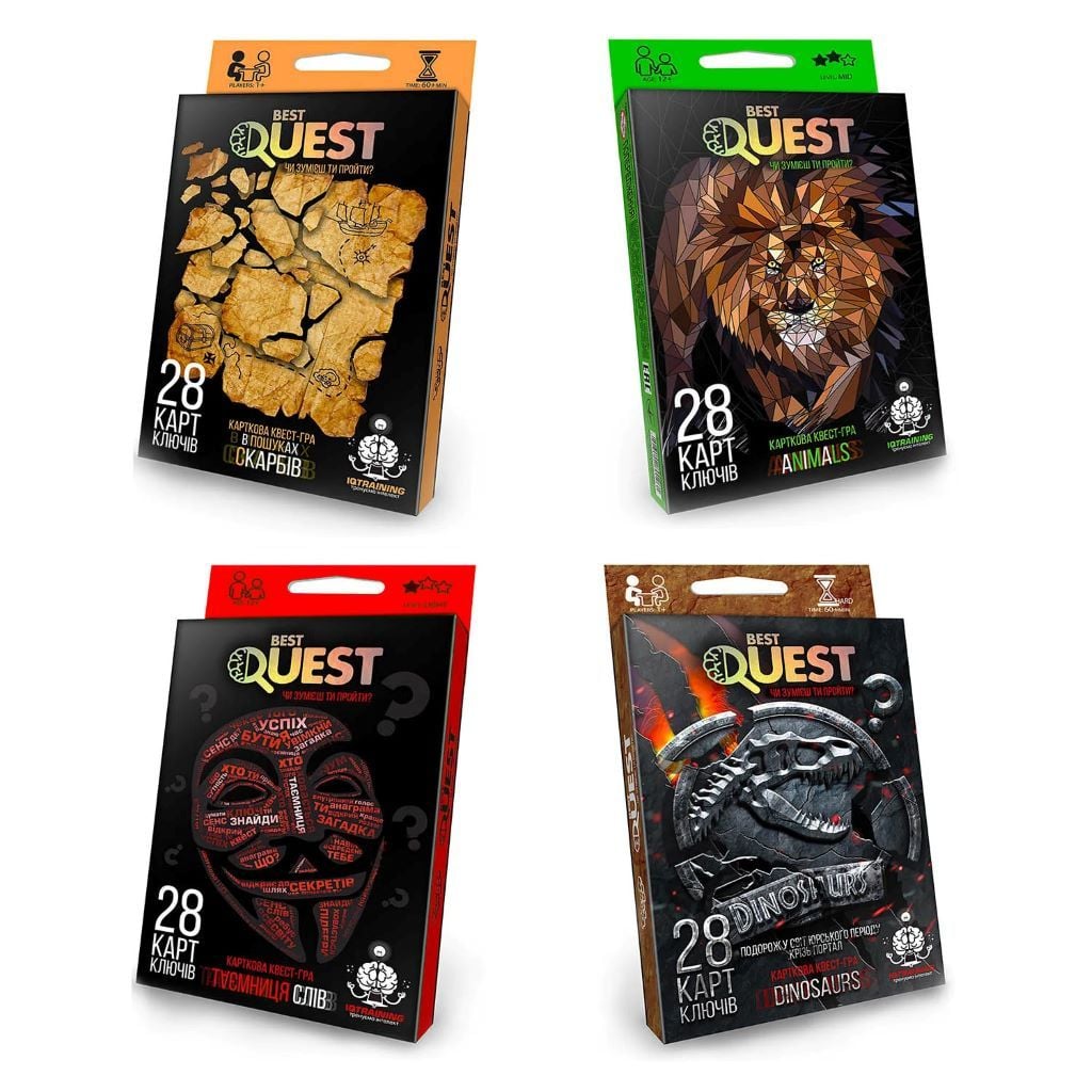 Настільна гра карточна Best Quest Таємниця слів в коробці 13*9*2см BQ-01-04U Danko toys