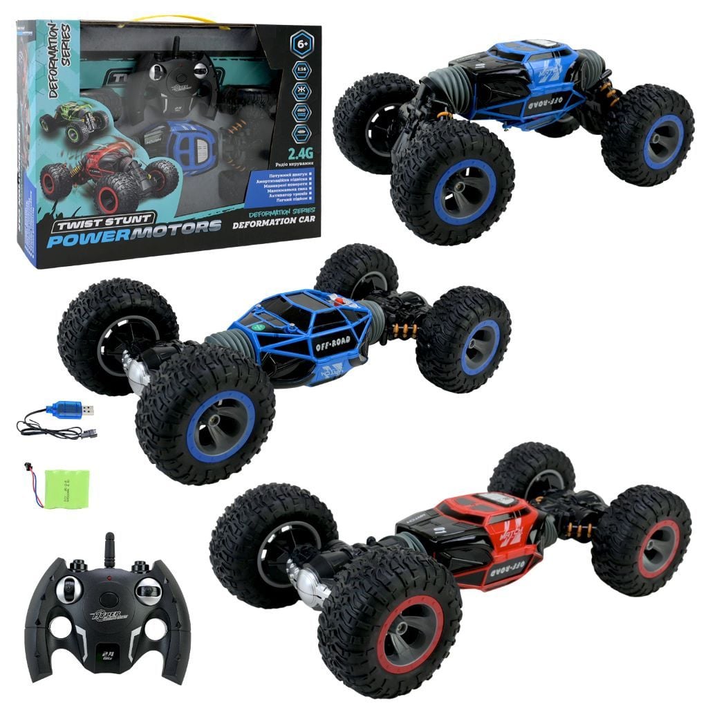 Машина р/к Powermotors акум світло звук 2 види у коробці 36*26*8см PM3405 Китай