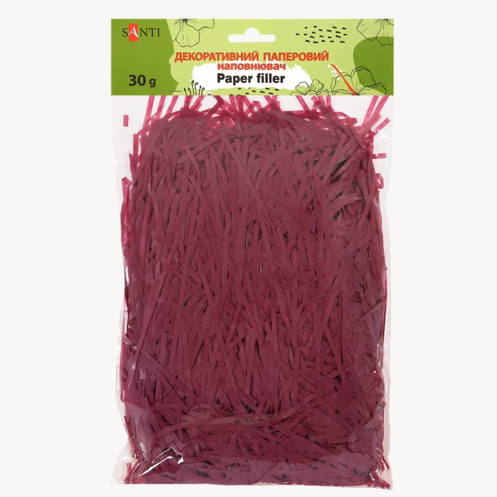 Наповнювач паперова стружка бордо 30г 742903 Santi