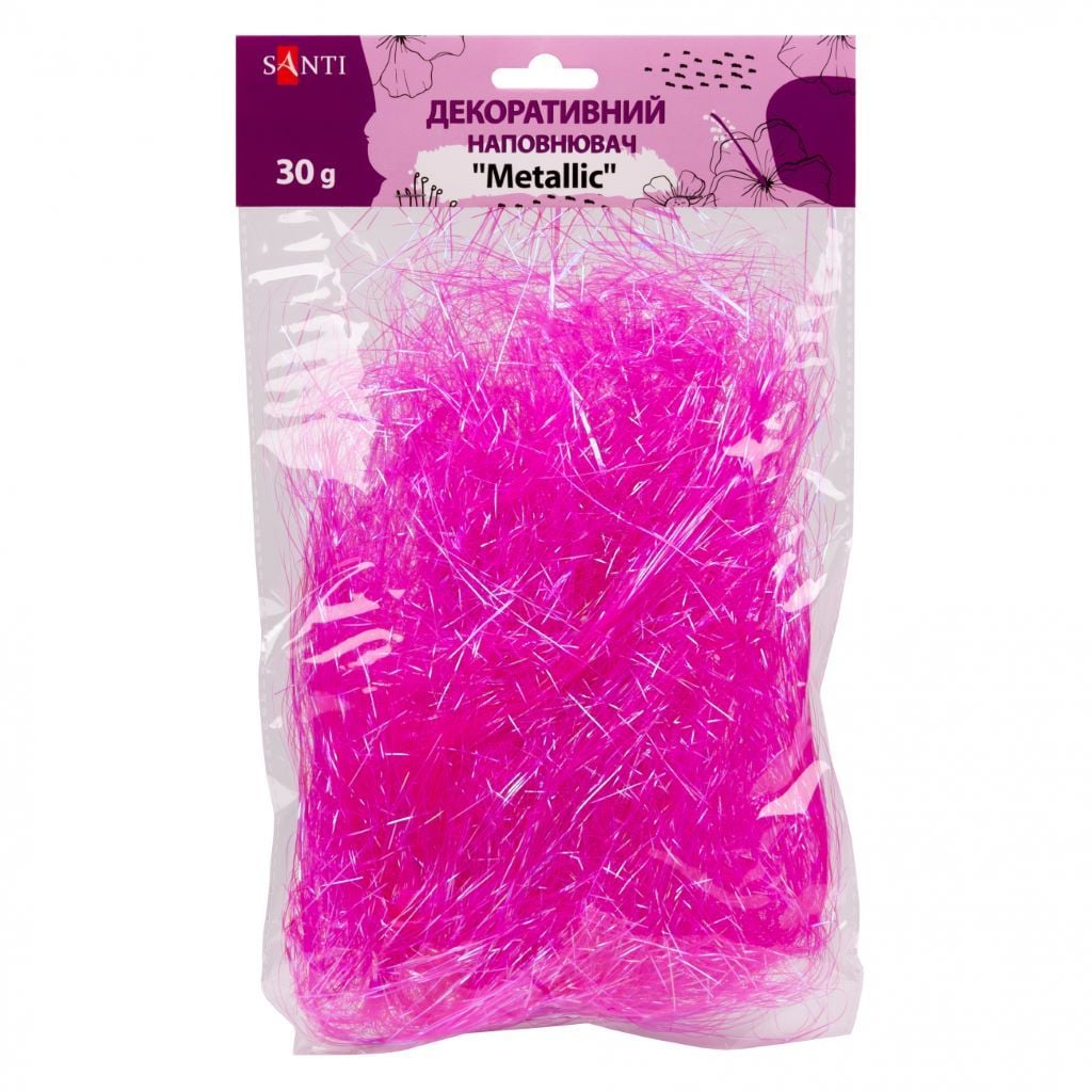 Наповнювач декоративний рожевий металік 30г 742906 Santi