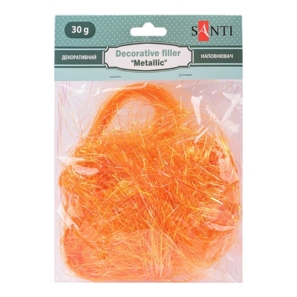 Наповнювач декоративний помаранчевий металік 30г 742774 Santi