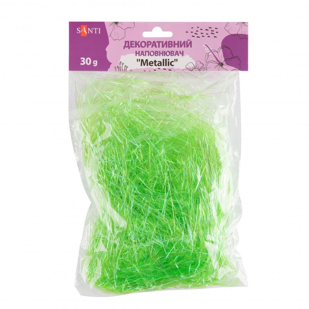 Наповнювач декоративний зелений металік 30г 742773 Santi