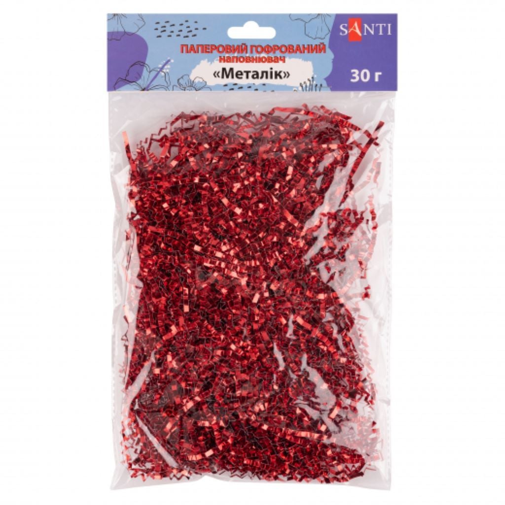 Наповнювач стружка червоний металік30г 742945 Santi