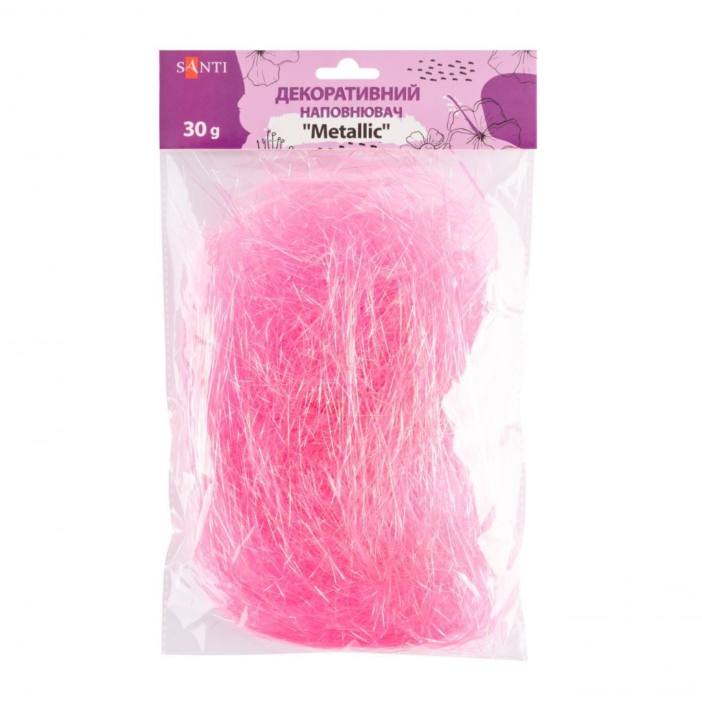 Наповнювач декоративний мвітло-рожевий металік 30г 742776 Santi