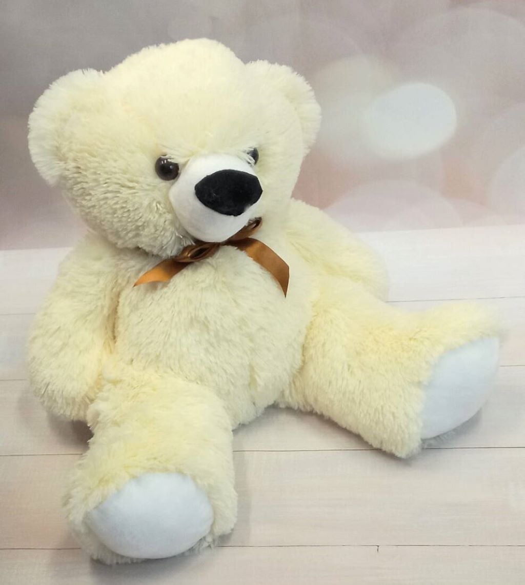 М'яка іграшка ведмедик 60см з бантим шампань Тімко шампань Dreamtoys