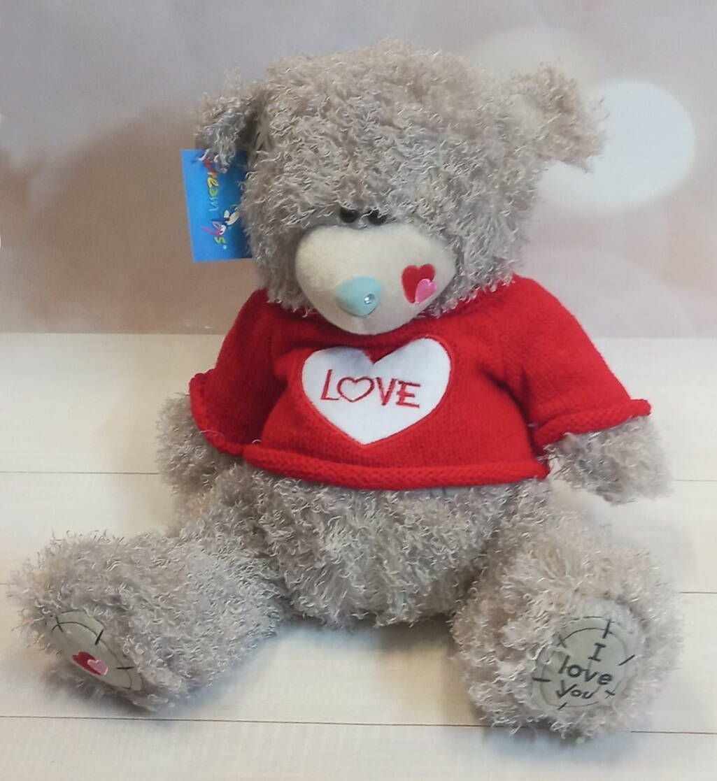 М'яка іграшка ведмедик Тедді 30см в кофтині сірий 1040430 Dreamtoys