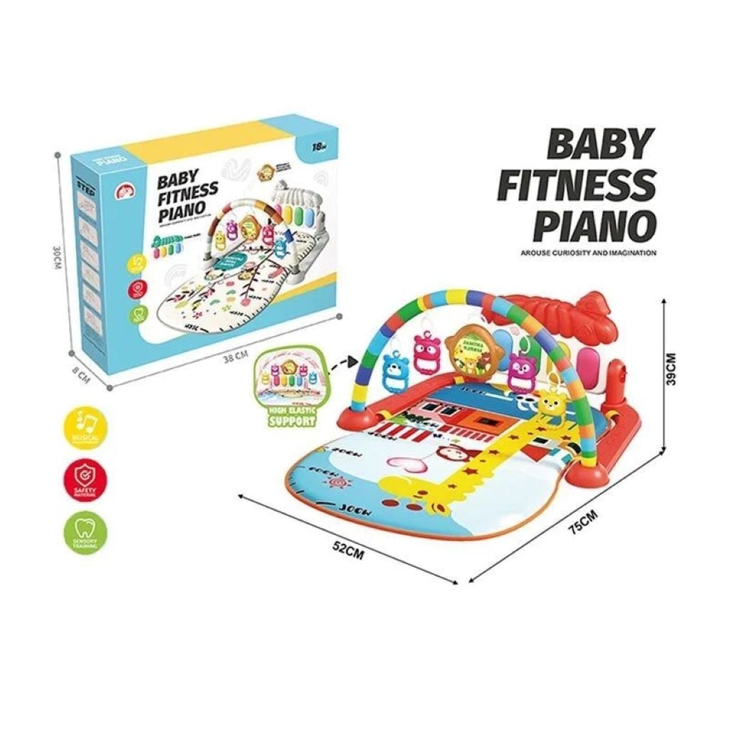 Килимок розвиваючий 75*52*39см 4 підвіски брязкальця піаніно звук світло у коробці 38*30*8см 688-25 Китай