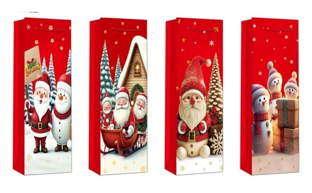 Пакет подар 35*12*10см новорічний мікс видів C69633 Україна