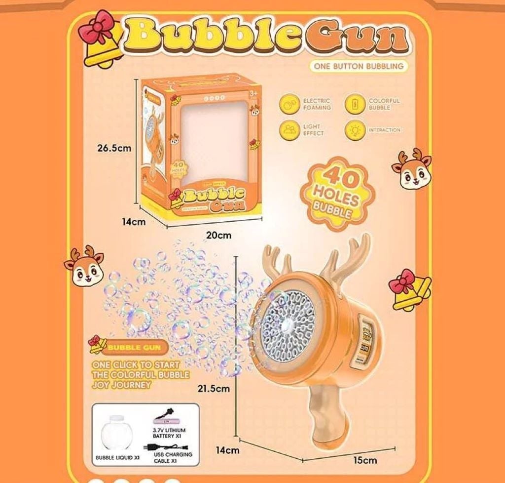 Мильні бульбашки Bubble Gun акум 3,7V світло у коробціі 139 Китай