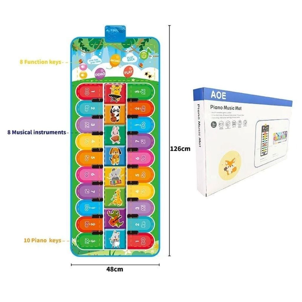 Килимок музичний Піаніно режим пам'яті запис музияні інструменти ноти в коробці 29*22*5см 638-13 Китай